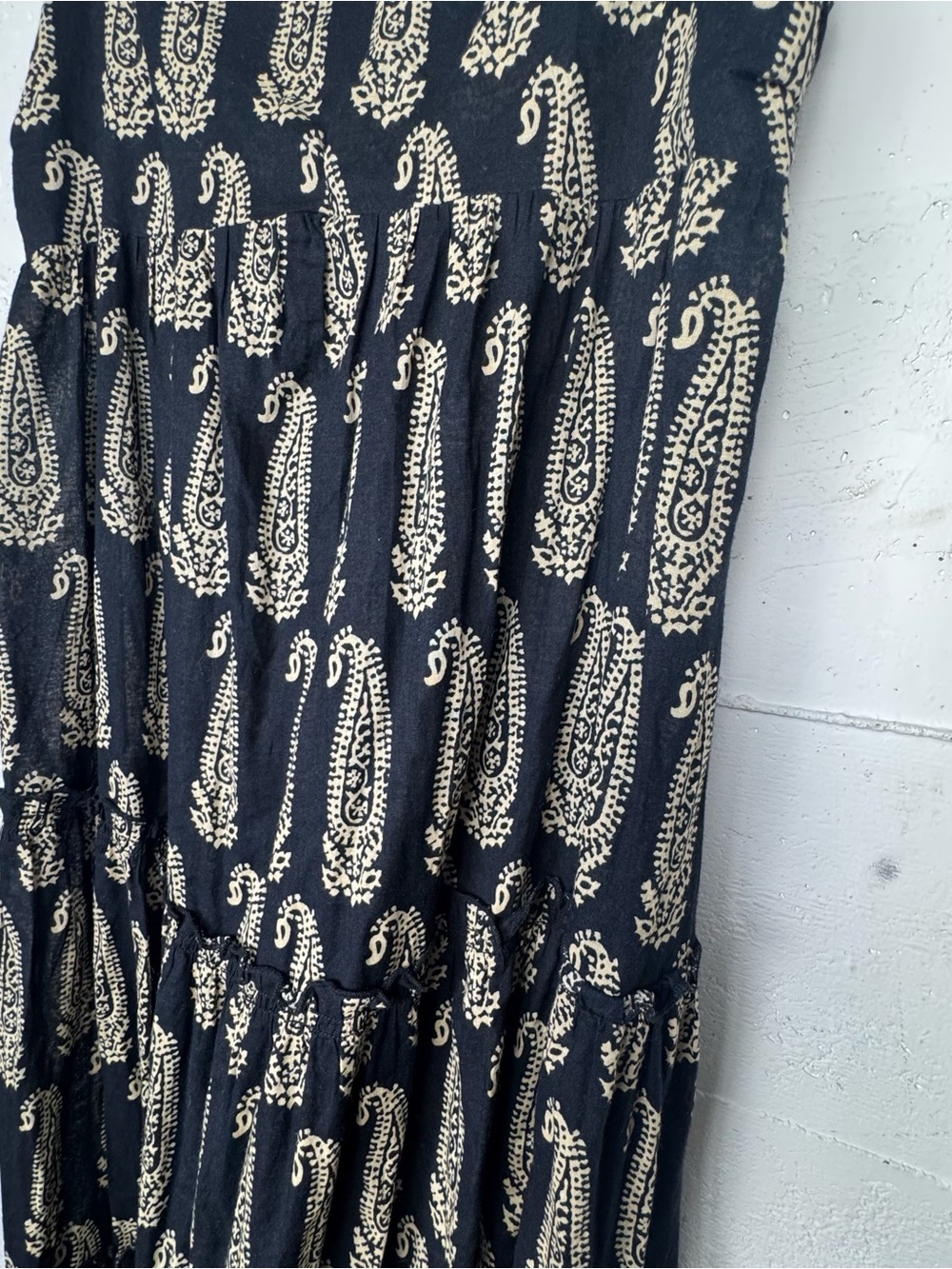 Denim and Supply Ralph Lauren Paisley Printed Tiered books Maxi dress M Cotton - Picture 3 of 12